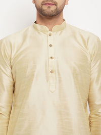 Thumbnail for VM by Vastramay Men's Green Silk Blend Kurta - Distacart