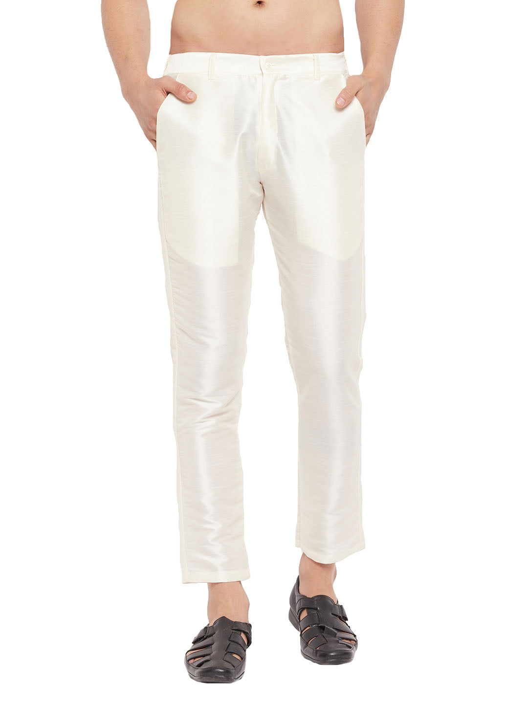 VM by Vastramay Men's Cream Silk Blend Pant Style Pyjama - Distacart