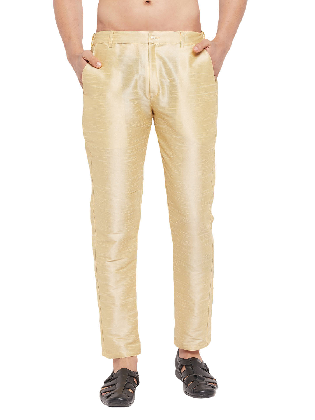 VM by Vastramay Men's Gold Silk Blend Pant Style Pyjama - Distacart