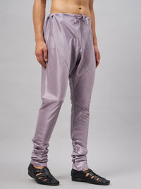Thumbnail for VM by Vastramay Men's Lavander Silk Blend Pyjama - Distacart