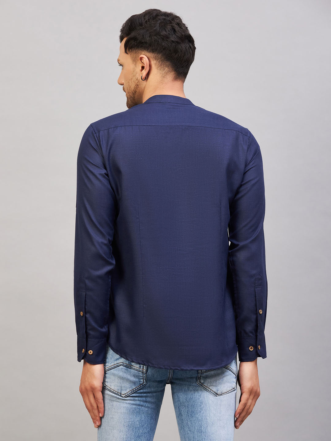 VM by Vastramay Men's Blue Cotton Blend Kurta - Distacart