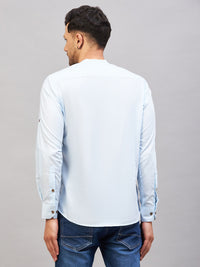Thumbnail for VM by Vastramay Men's Aqua Cotton Blend Kurta - Distacart