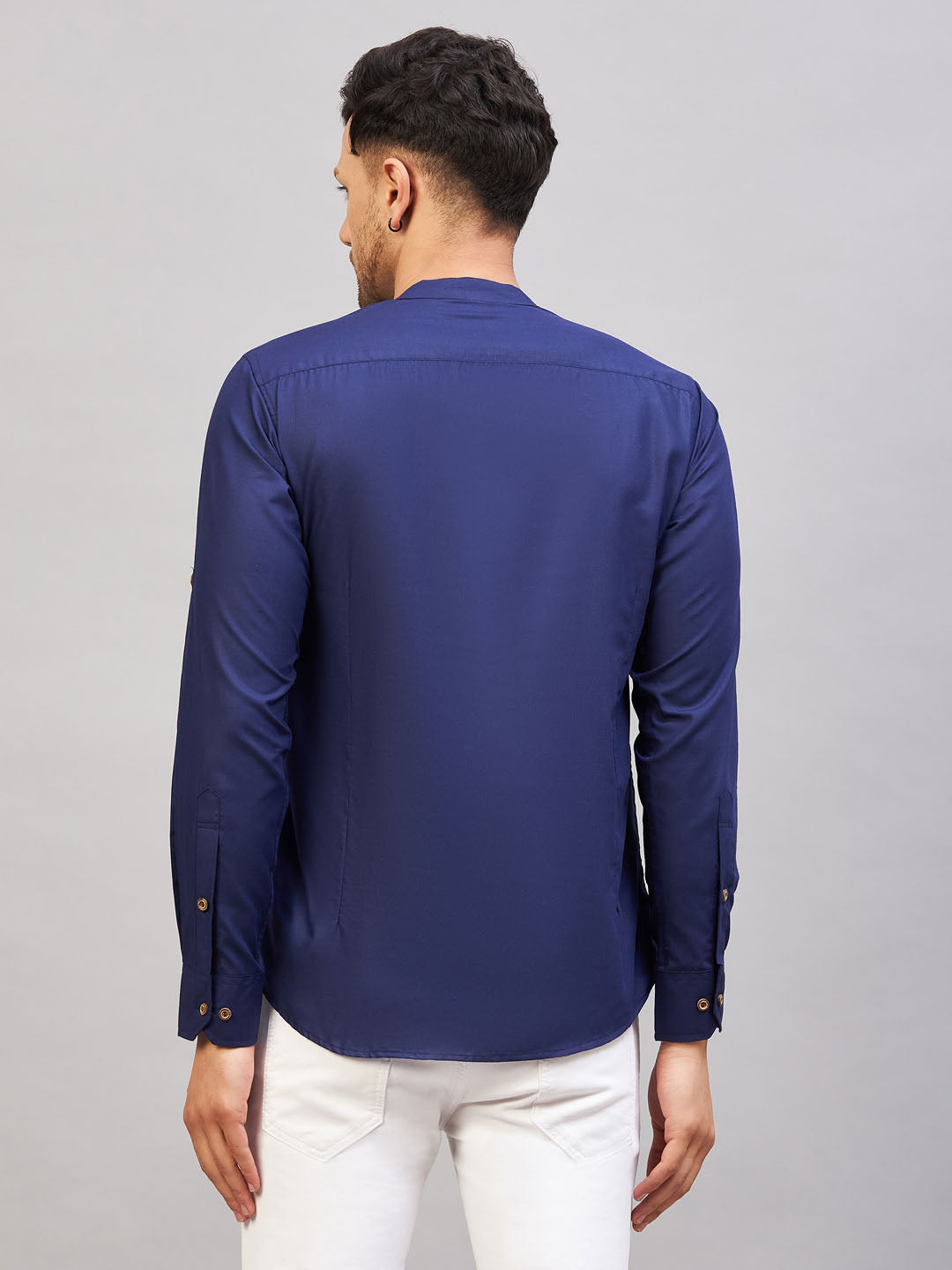 VM by Vastramay Men's Blue Cotton Blend Kurta - Distacart