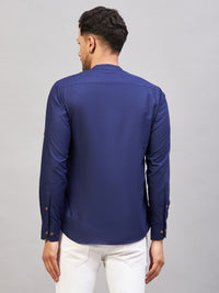 Thumbnail for VM by Vastramay Men's Blue Cotton Blend Kurta - Distacart