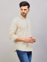 Thumbnail for VM by Vastramay Men's Green Cotton Blend Kurta - Distacart