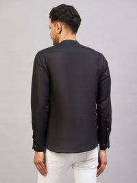Thumbnail for VM by Vastramay Men's Black Cotton Blend Kurta - Distacart