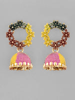 Thumbnail for VOJ Multi Color Contemporary Jhumka Earrings - Distacart