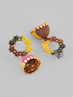 Thumbnail for VOJ Multi Color Contemporary Jhumka Earrings - Distacart