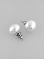 Thumbnail for VOJ White Circular Studs Earrings - Distacart