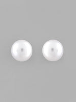 Thumbnail for VOJ White Circular Studs Earrings - Distacart