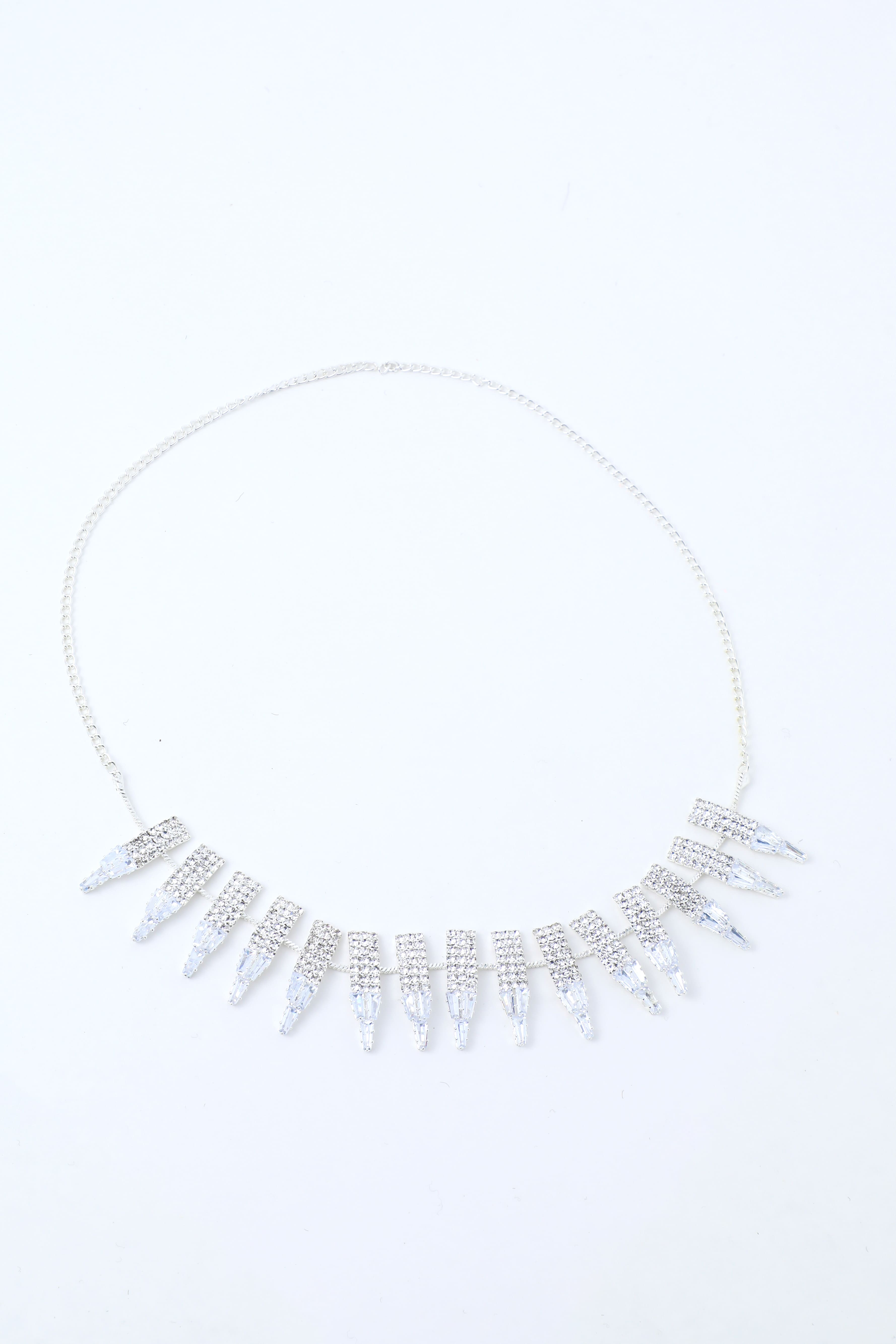 VOJ Silver Plated Stone Studded Necklace And Earring Set - Distacart