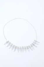 Thumbnail for VOJ Silver Plated Stone Studded Necklace And Earring Set - Distacart