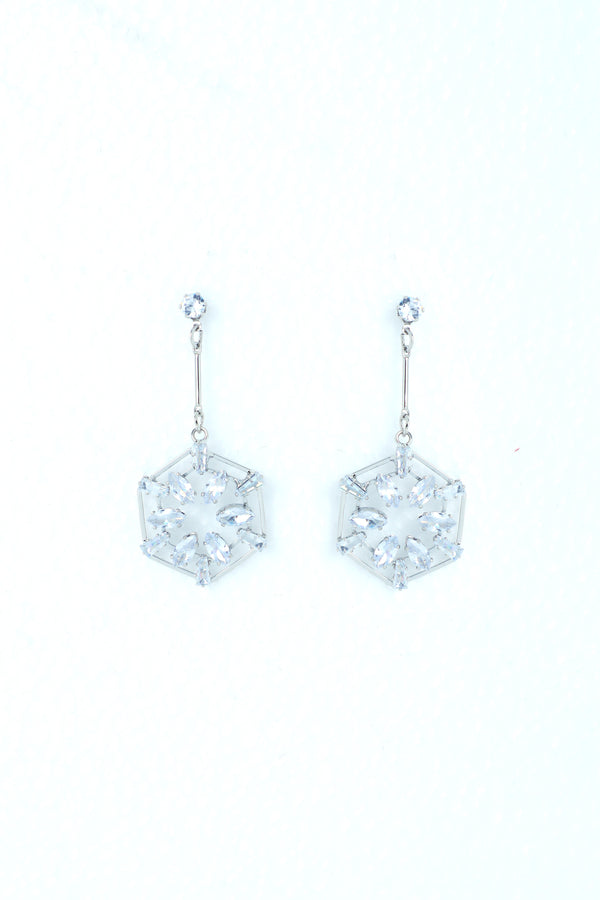 VOJ Silver Plated Stone Studded Circluar Earrings - Distacart