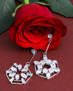 Thumbnail for VOJ Silver Plated Stone Studded Circluar Earrings - Distacart
