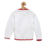 Thumbnail for Chutput Kids White Coloured Solid Pullover For Baby Boys with Rainbow Detail - Distacart