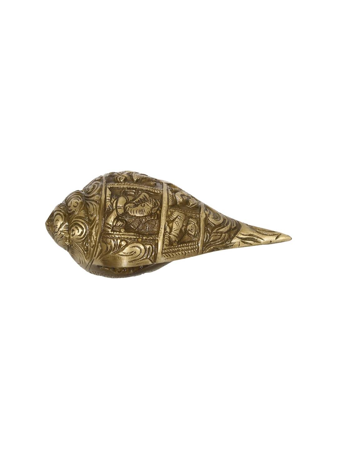 eCraftIndia Gold-Toned Handcrafted Auspicious Lord Ganesha Shankh Showpiece - Distacart