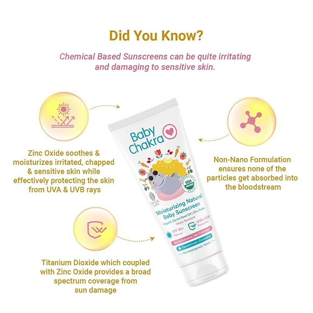 BabyChakra Moisturizing Natural Baby Sunscreen - Distacart