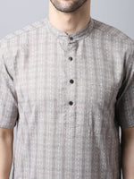 Thumbnail for Even Apparels Yellow Pure Cotton Kurta With Band Collar - Distacart