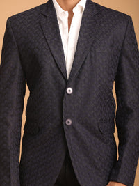 Thumbnail for Shrestha by Vastramay Men's Navy Blue Blazer - Distacart