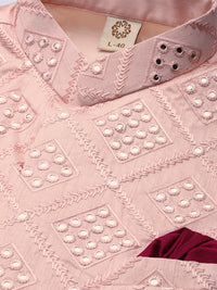 Thumbnail for Shrestha By Vastramay Men's Pink Nehru Jacket - Distacart