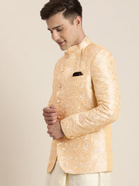 Thumbnail for Shrestha By Vastramay Men's Cream Silk Blend Jodhpuri - Distacart
