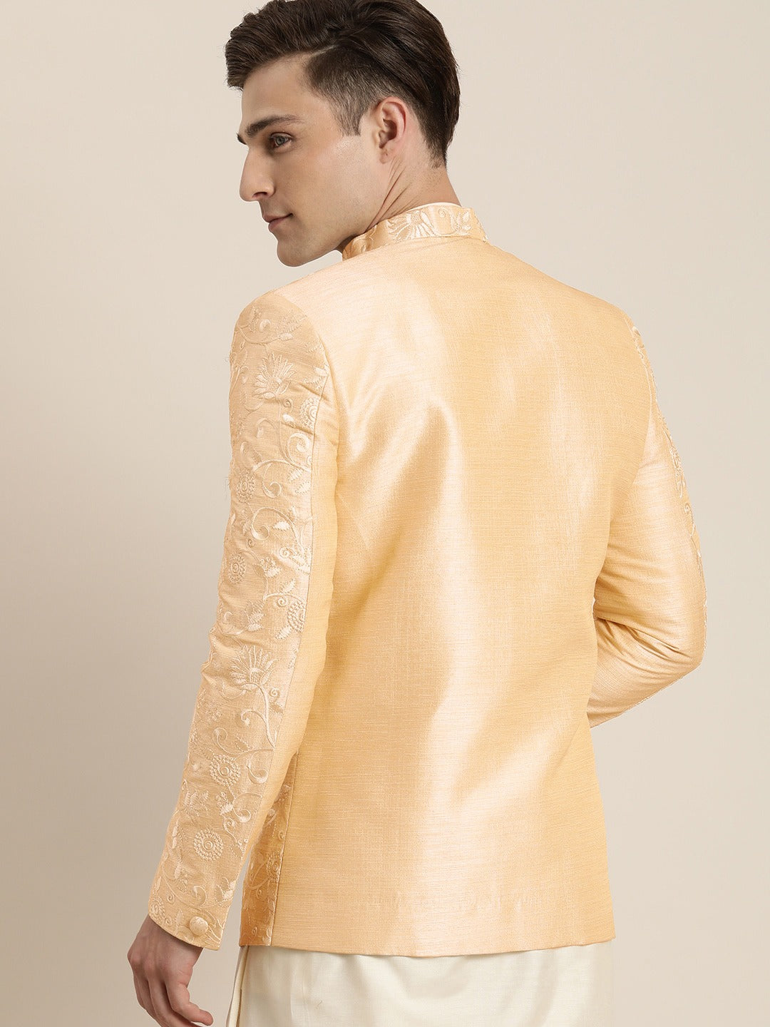 Shrestha By Vastramay Men's Cream Silk Blend Jodhpuri - Distacart