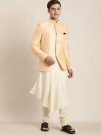 Thumbnail for Shrestha By Vastramay Men's Cream Silk Blend Jodhpuri - Distacart