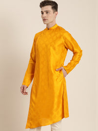 Thumbnail for Shrestha By Vastramay Men's Yellow Viscose Blend Kurta - Distacart