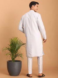 Thumbnail for Shrestha by Vastramay Men's Aqua Georgette Kurta Pyjama Set - Distacart