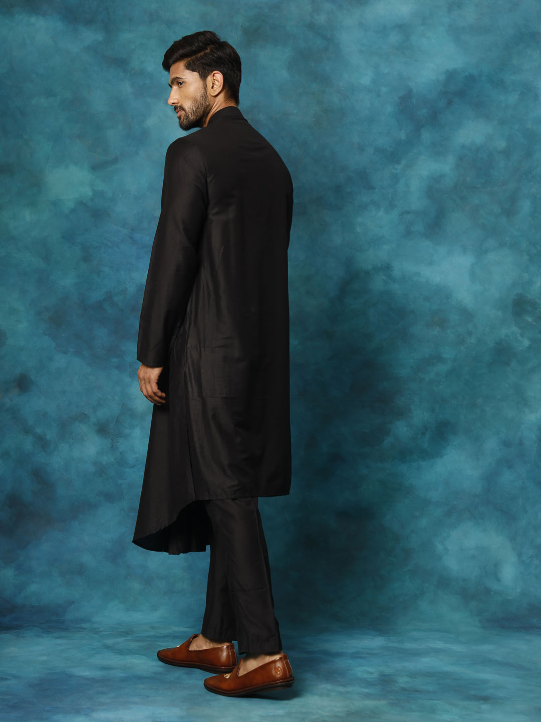 Shrestha by Vastramay Men's Black Viscose Blend Kurta - Distacart