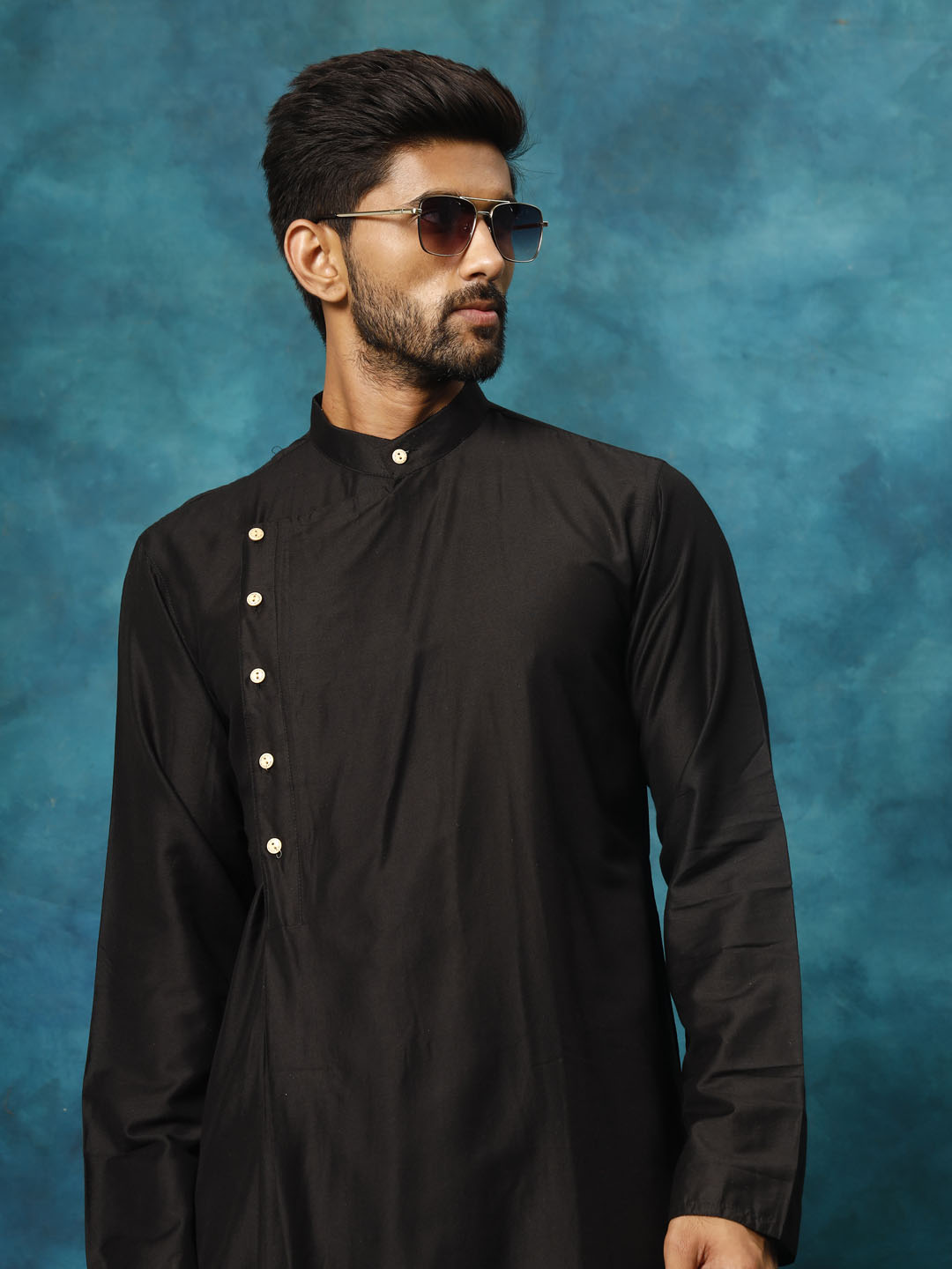 Shrestha by Vastramay Men's Black Viscose Blend Kurta - Distacart