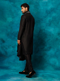 Thumbnail for Shrestha by Vastramay Men's Black Viscose Blend Kurta, Pyjama & Dupatta Set - Distacart