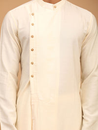 Thumbnail for Shrestha by Vastramay Men's Cream Viscose Blend Kurta Pyjama Set With Dupatta - Distacart