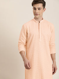 Thumbnail for Shrestha By Vastramay Men's Pink Georgette Kurta - Distacart