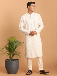 Thumbnail for Shrestha by Vastramay Men's Grey Georgette Kurta And Pyjama Set - Distacart
