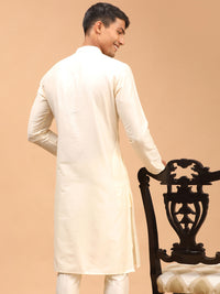Thumbnail for Shrestha By Vastramay Men's Cream Viscose Kurta - Distacart