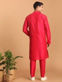Thumbnail for Shrestha by Vastramay Men's Pink Viscose Kurta Pyjama Set - Distacart