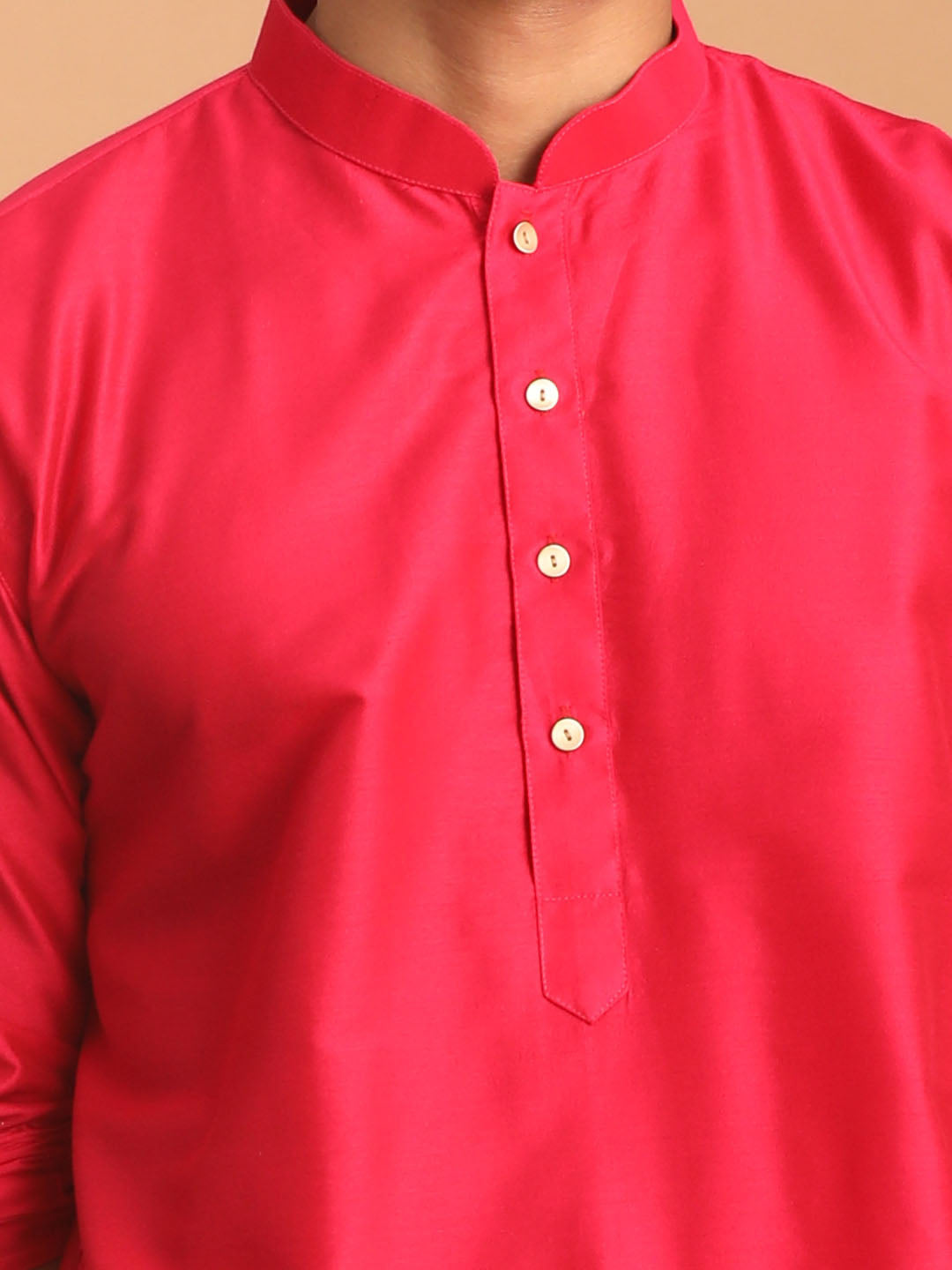 Shrestha by Vastramay Men's Pink Viscose Kurta Pyjama Set - Distacart