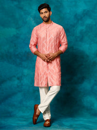 Thumbnail for Shrestha by Vastramay Men's Onion Pink Viscose Kurta Pyjama Set - Distacart