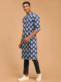 Thumbnail for Shvaas By Vastramay Men's Blue Cotton Kurta - Distacart