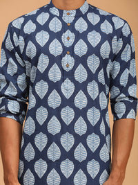 Thumbnail for Shvaas By Vastramay Men's Blue Cotton Kurta - Distacart