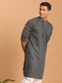 Thumbnail for Shvaas by Vastramay Men's Grey Cotton Kurta - Distacart
