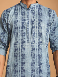 Thumbnail for Shvaas by Vastramay Men's Indigo Blue Cotton Kurta - Distacart