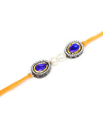 Thumbnail for Designer kundan Rakhi - Ruby Raang - Distacart
