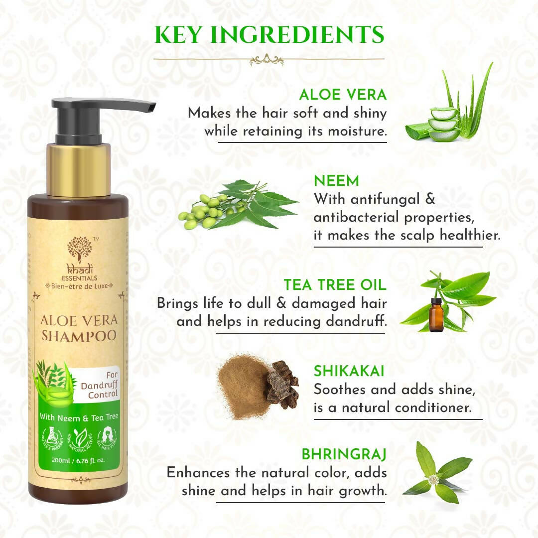 Khadi Essentials Aloe Vera Shampoo - Distacart