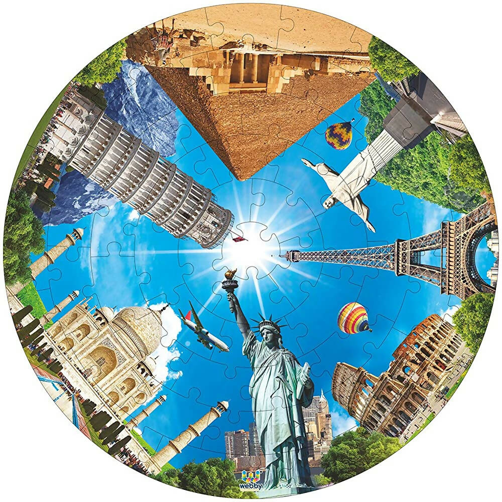 Webby Wooden Seven Wonders of The World Jigsaw Puzzle-60 Pcs - Distacart