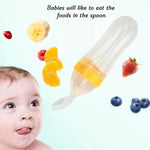 Thumbnail for Safe-O-Kid Easy Set of 2 Squeezy Silicone Food Feeder Spoon (Soft Tip) Bottle- Yellow- 90mL - Distacart