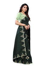 Thumbnail for Vamika Green Dola Silk Embroidery Saree (JENY GREEN) - Distacart
