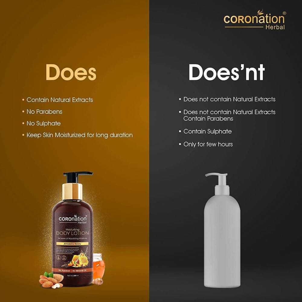 Coronation Herbal Almond & Honey Moisturising Body Lotion - Distacart