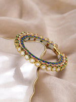 Thumbnail for Gold-Plated Stone Studded Meenakari Bangle - Ruby Raang - Distacart